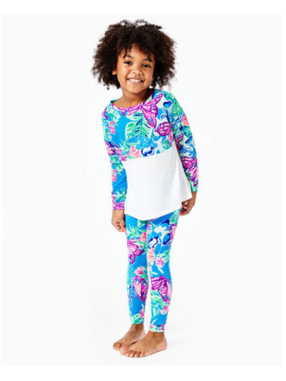 NWT Lilly Pulitzer Girls Maia Legging in Pundy Blue Isle Be Back